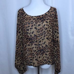 Rachel Zoe silk animal print top
